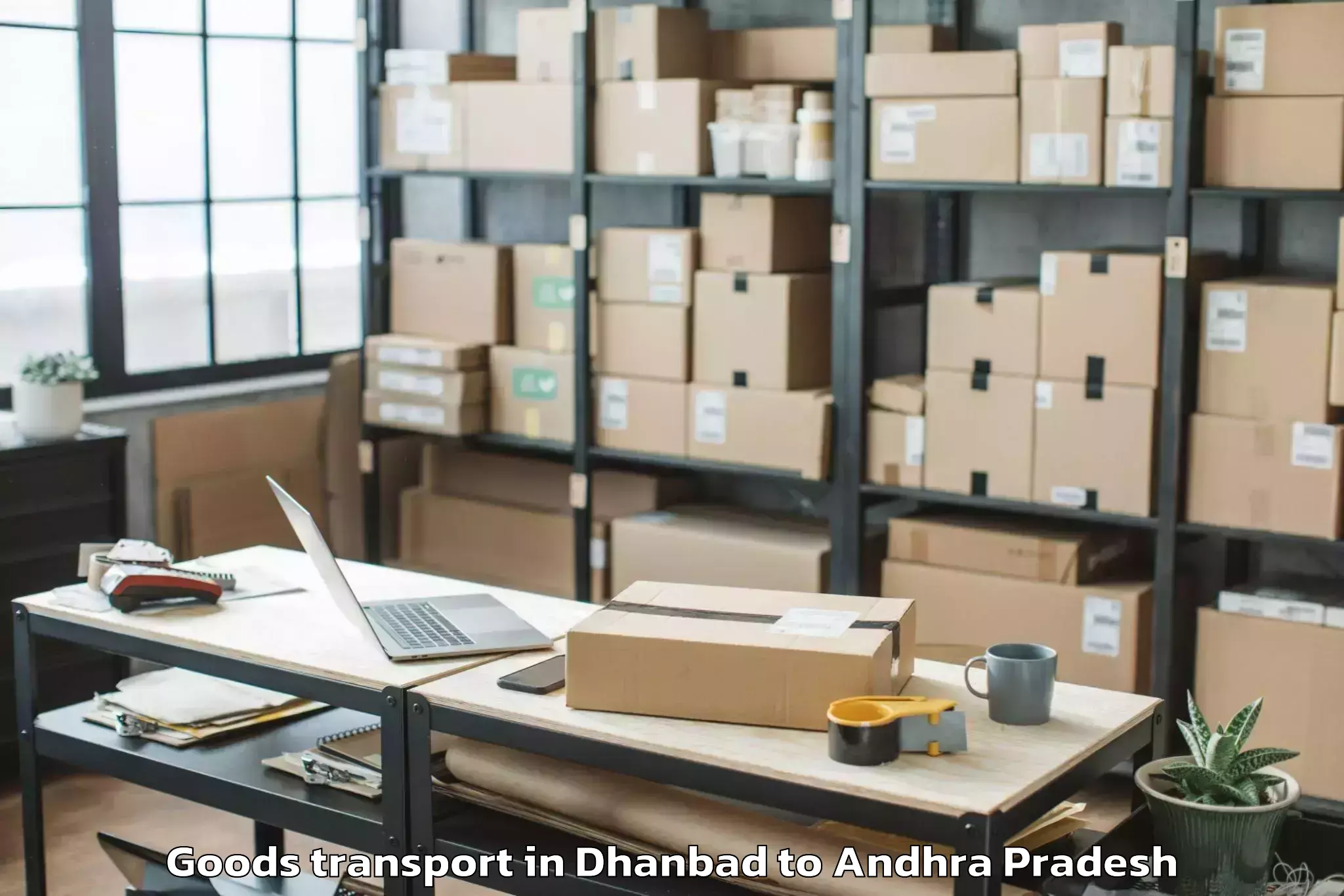 Easy Dhanbad to Penuganchiprolu Goods Transport Booking